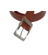 Brązowy skórzany pasek damski z klasyczną klamrą marki Orsatti
