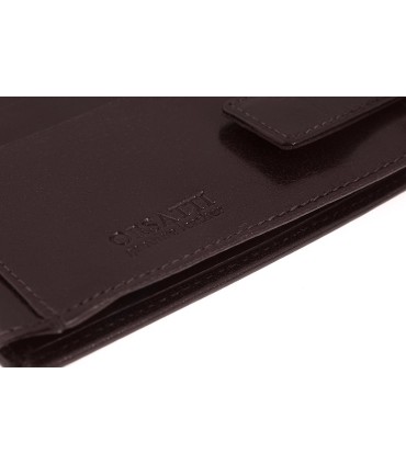 Męski, doskonale wyposażony portfel Orsatti M05A w kolorze czarnym