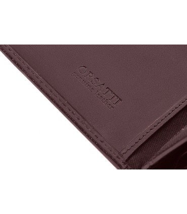 Klasyczny męski skórzany portfel Orsatti M10B brązowy