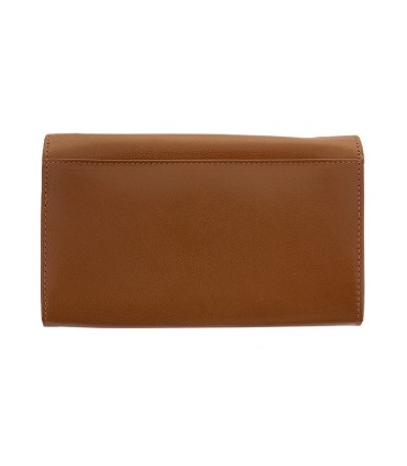 Długi, skórzany portfel damski Orsatti D05F koniak