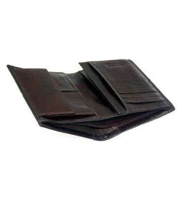 Ekskluzywny pionowy portfel Orsatti M12 w kolorze ciemno brązowym