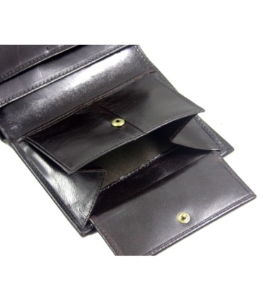 Ekskluzywny pionowy portfel Orsatti M12 w kolorze ciemno brązowym