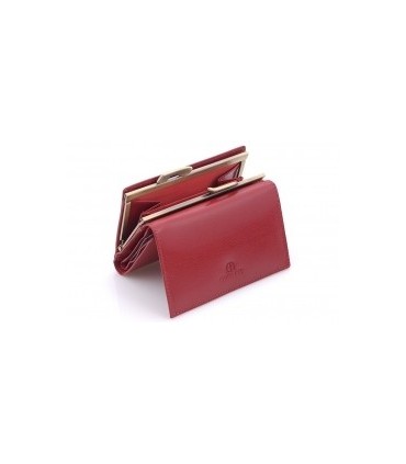 Skórzany portfel damski Orsatti D-02C w kolorze czerwonym