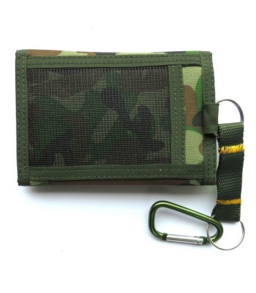 Portfel męski młodzieżowy z karabińczykiem XTREME, MORO zielony