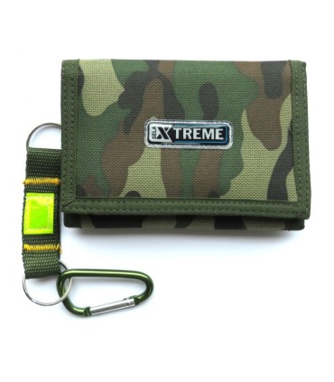 Portfel męski młodzieżowy z karabińczykiem XTREME, MORO zielony