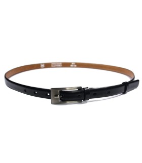 Czarny skórzany pasek damski 1,5 cm marki Orsatti
