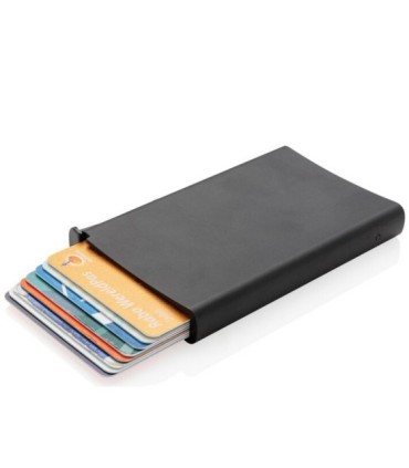 Małe czarne etui na wizytówki marki Orsatti