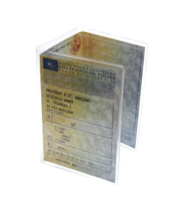 4x Etui na dowód rejestracyjny Orsatti z dodatkową kieszenią, przezroczyste