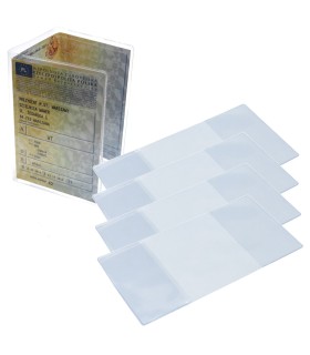 4x Etui na dowód rejestracyjny Orsatti z dodatkową kieszenią, przezroczyste